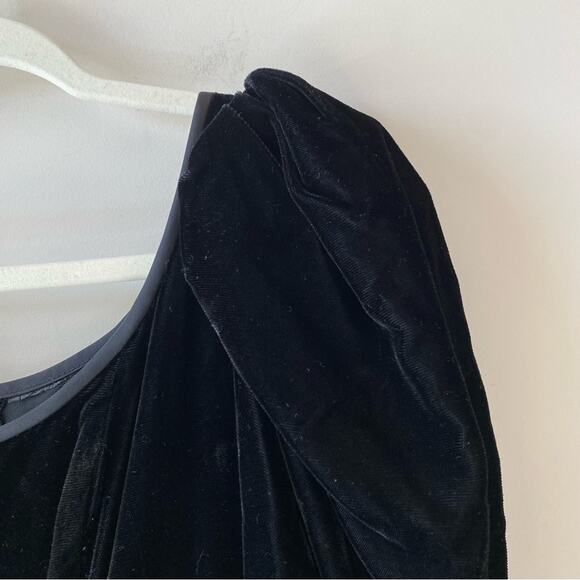 VTG Gunne Sax Jessica McClintock Black Velvet 80s Formal Dress Sz 7 Goth - Picture 3 of 10